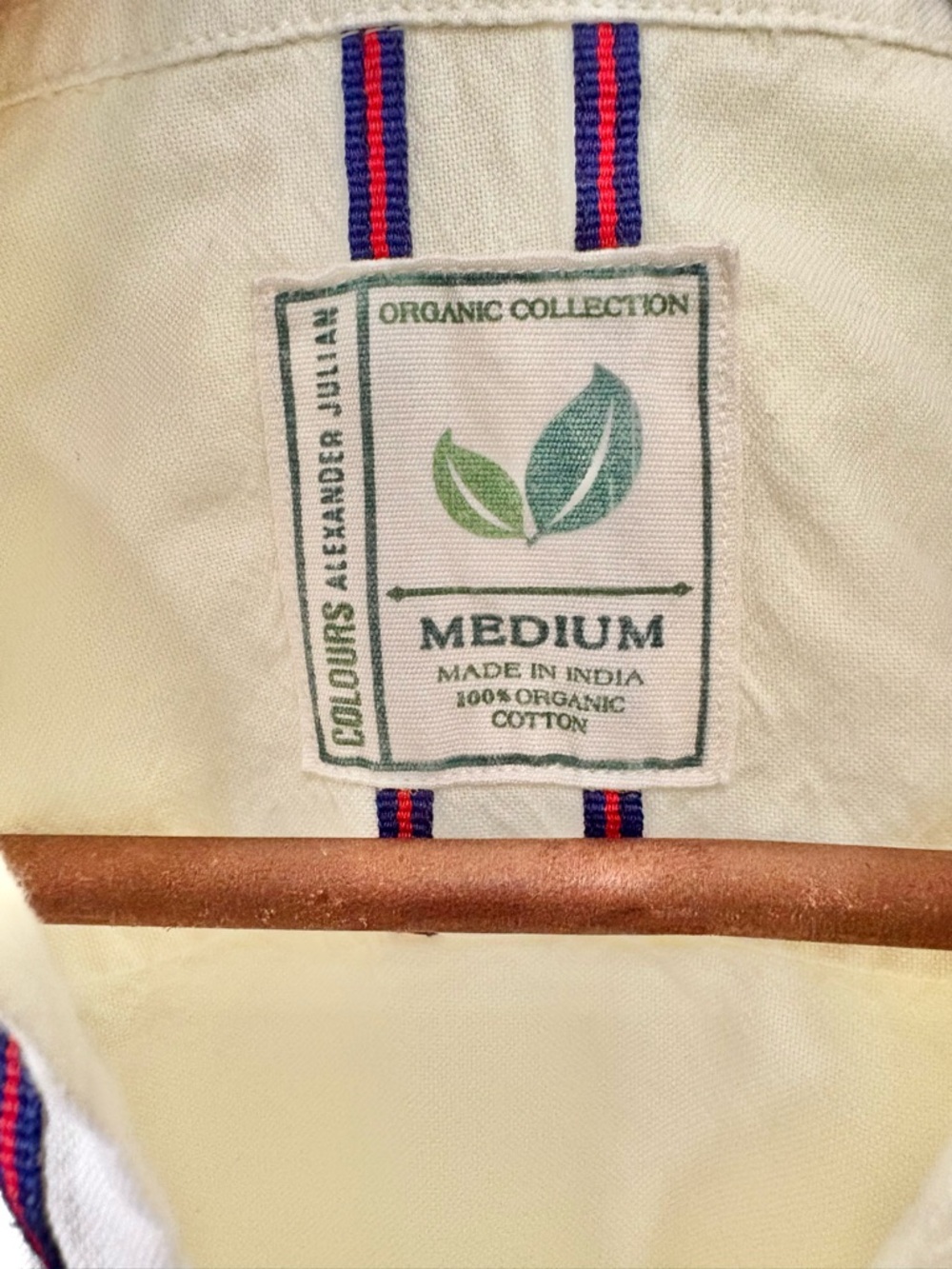 Organic Cotton Butter Cream Yellow Button Down Colours by Alexander Julian - Picture 9 of 9